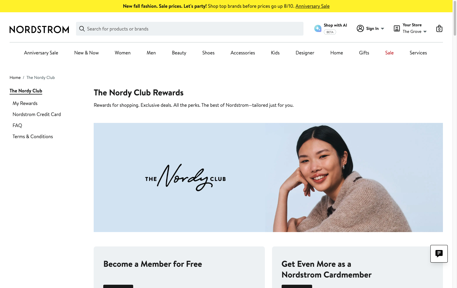 The Nordy Club program page
