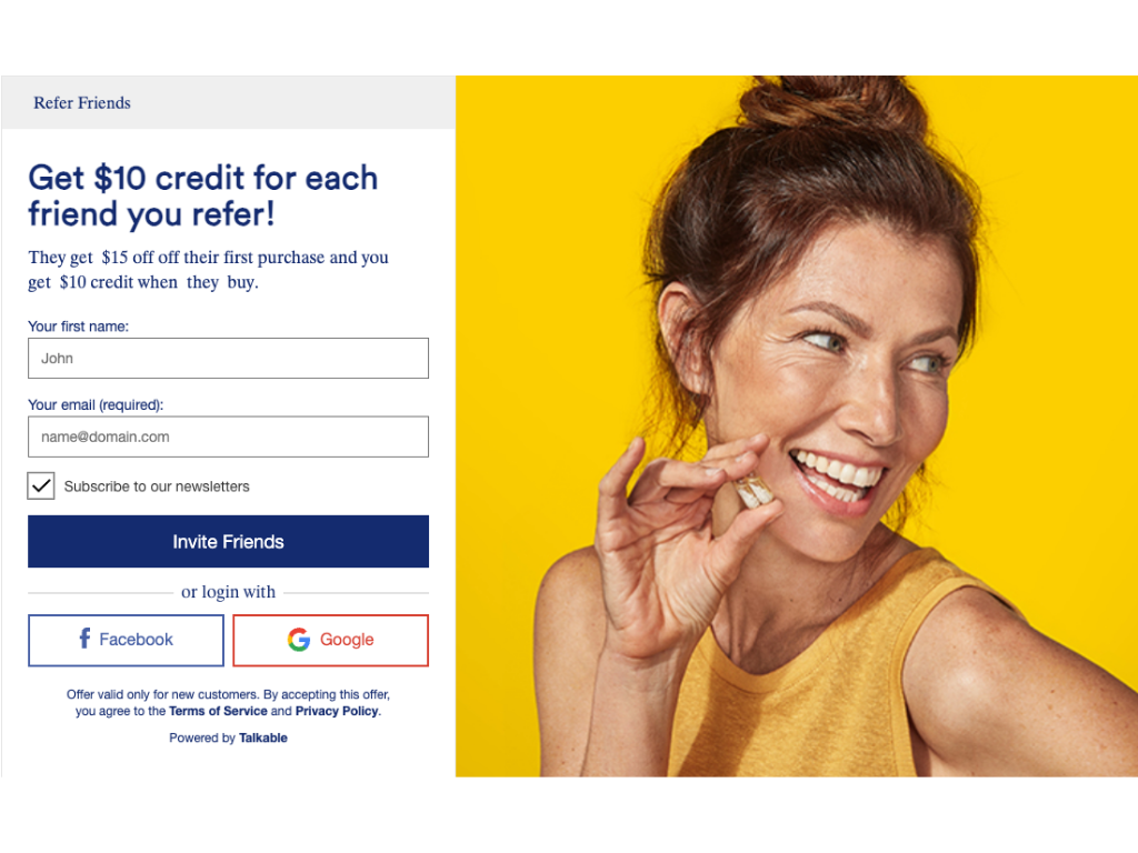 Referral campaign
