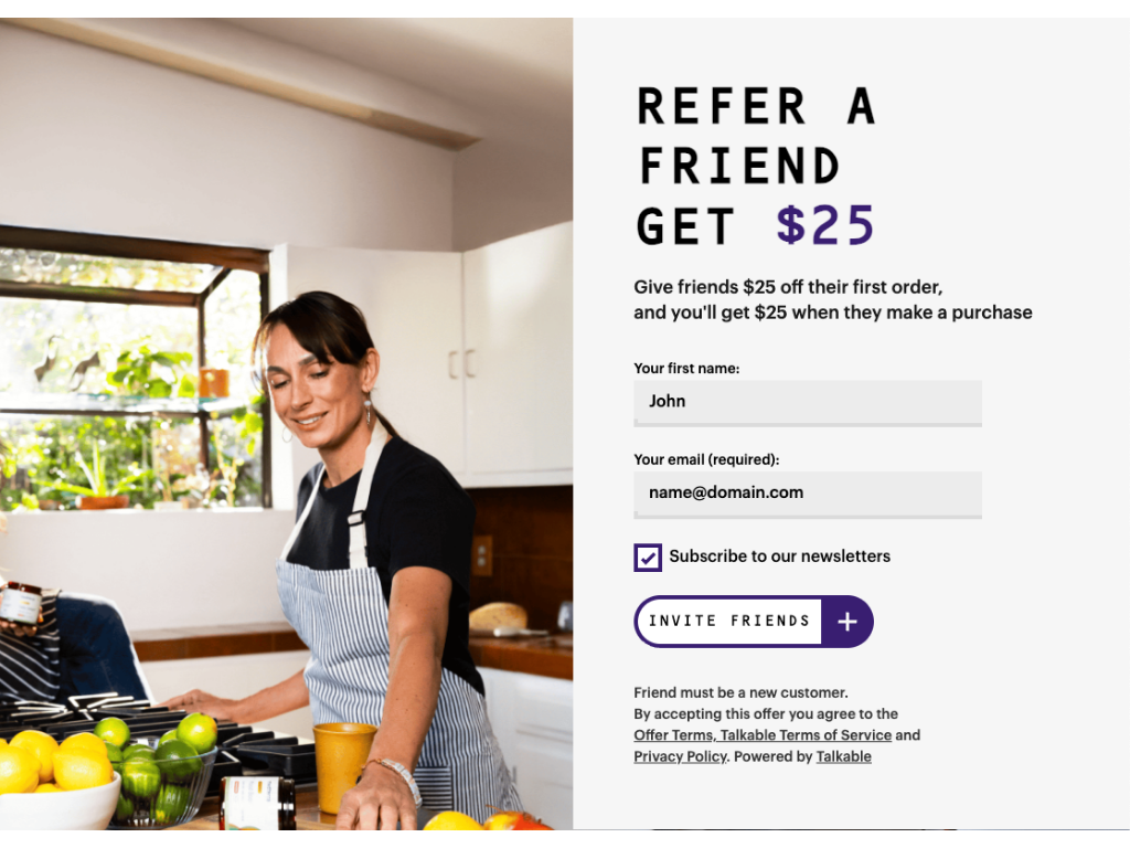 Referral campaign