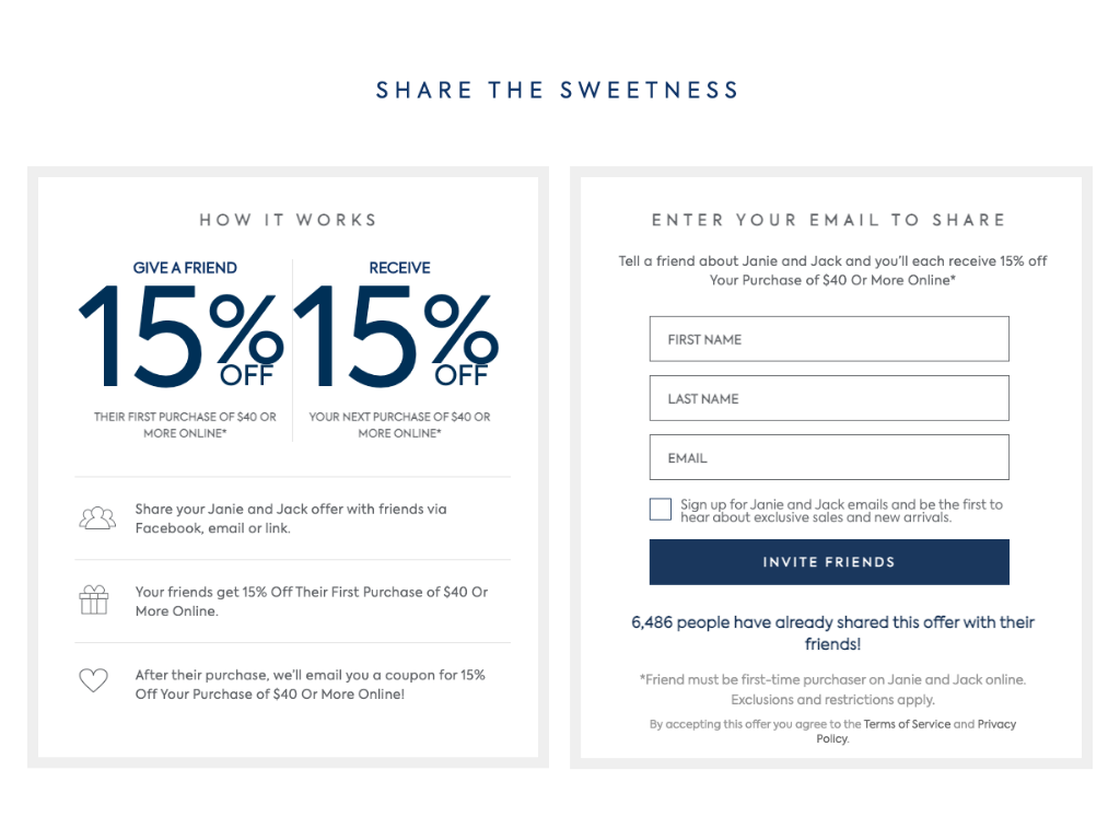 Referral campaign