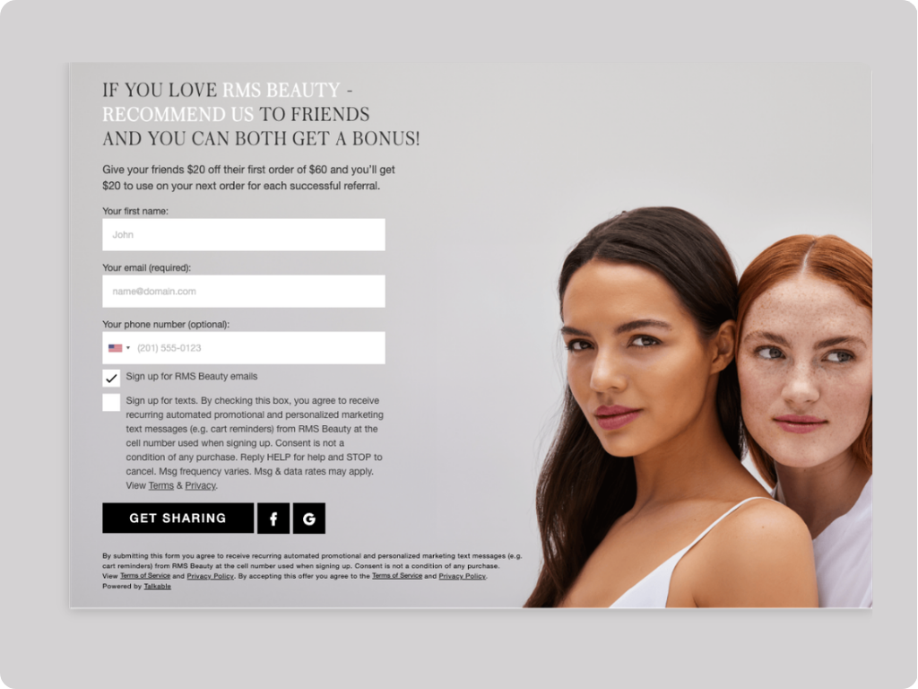 Referral campaign