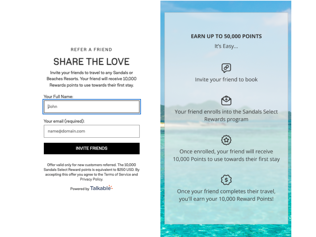 Referral campaign