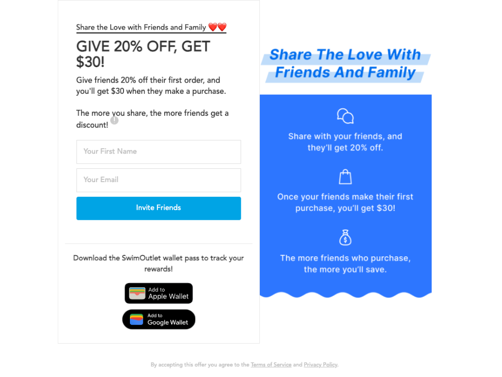Referral campaign