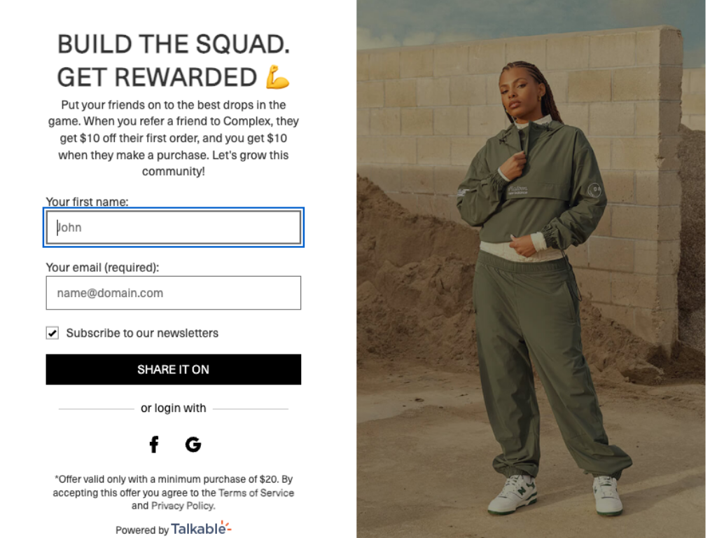 Referral campaign
