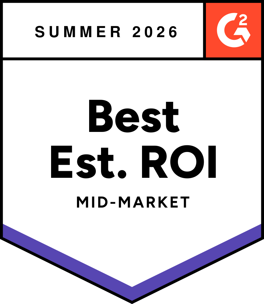 G2 Best Estimated ROI Mid-Market Summer 2026