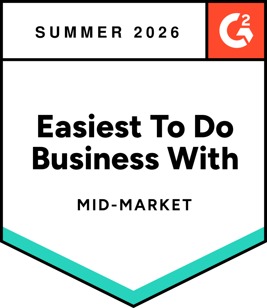 G2 Easiest To Do Business With Mid-Market Summer 2026