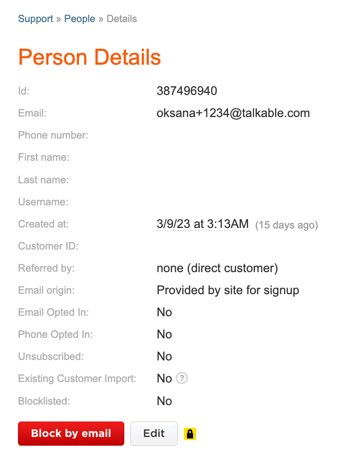 Person Details Update