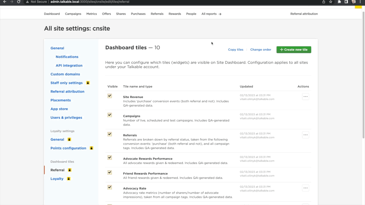 Dashboard Tiles Copy Tool