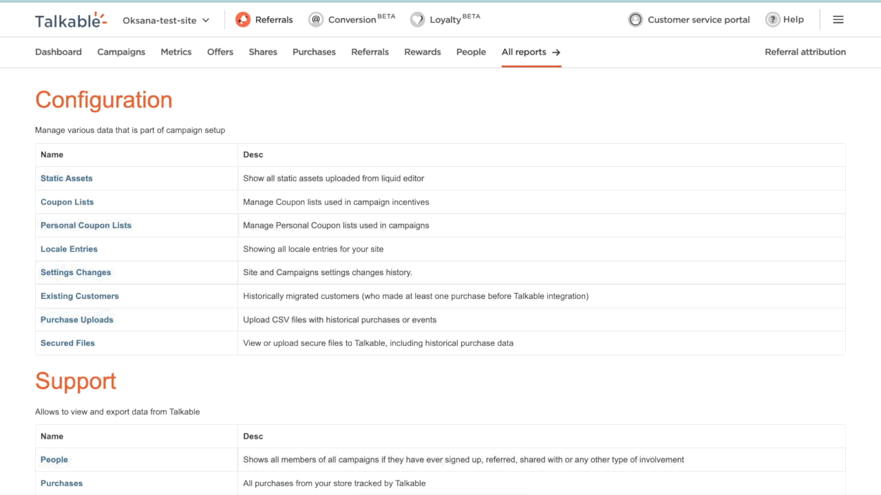 Existing Customers Search in Reports
