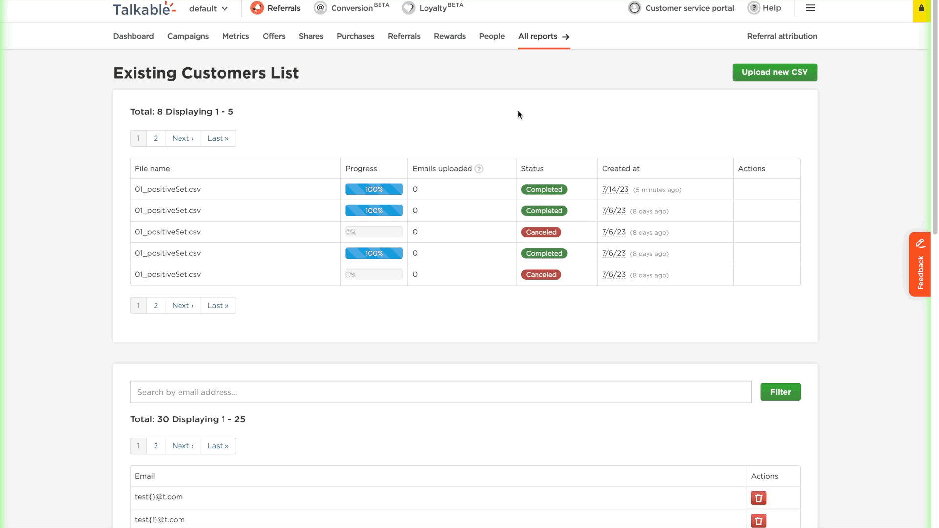 Real-Time Display of Uploaded Emails