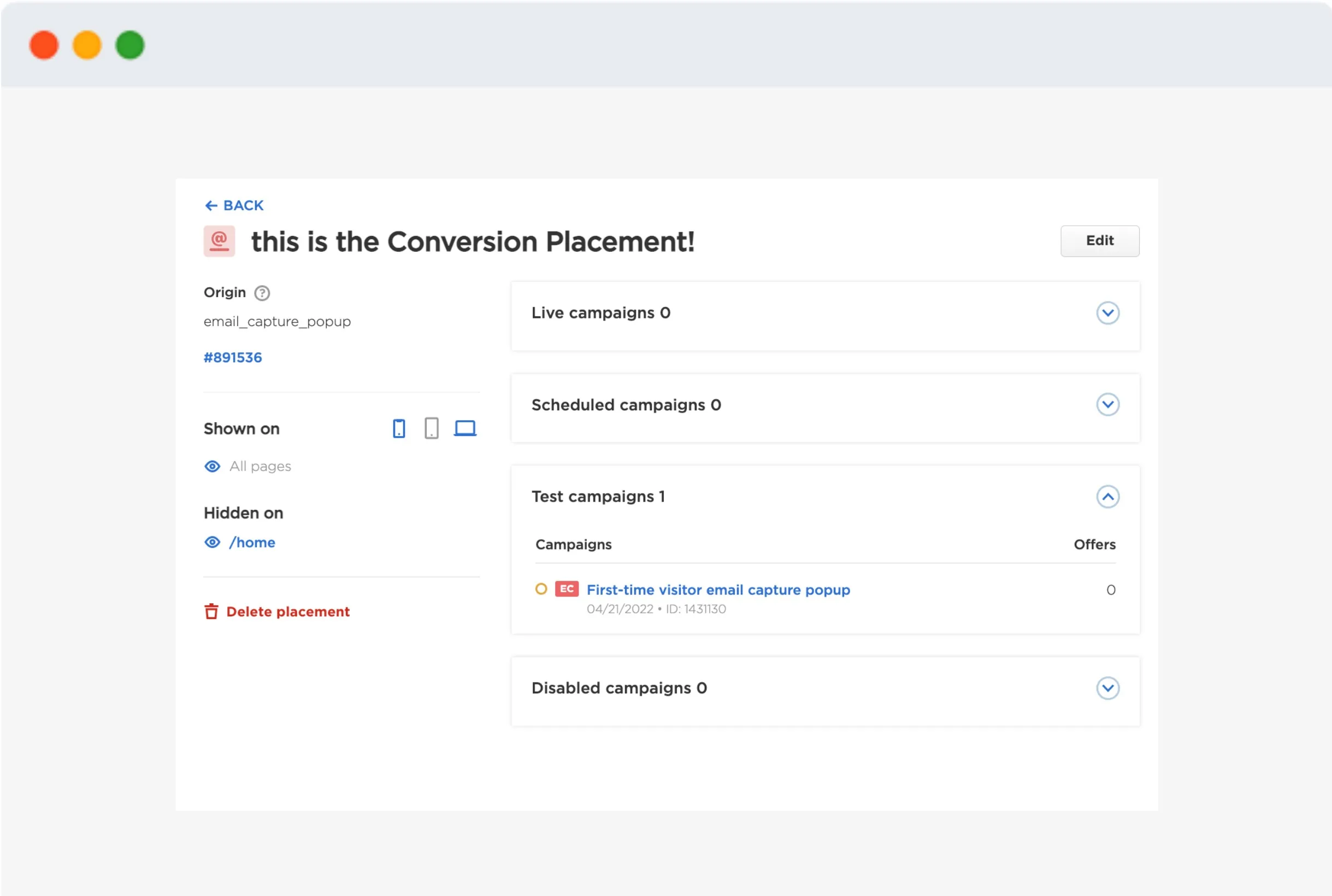 v11.6.1 PLACEMENTS SUPPORT FOR CONVERSION