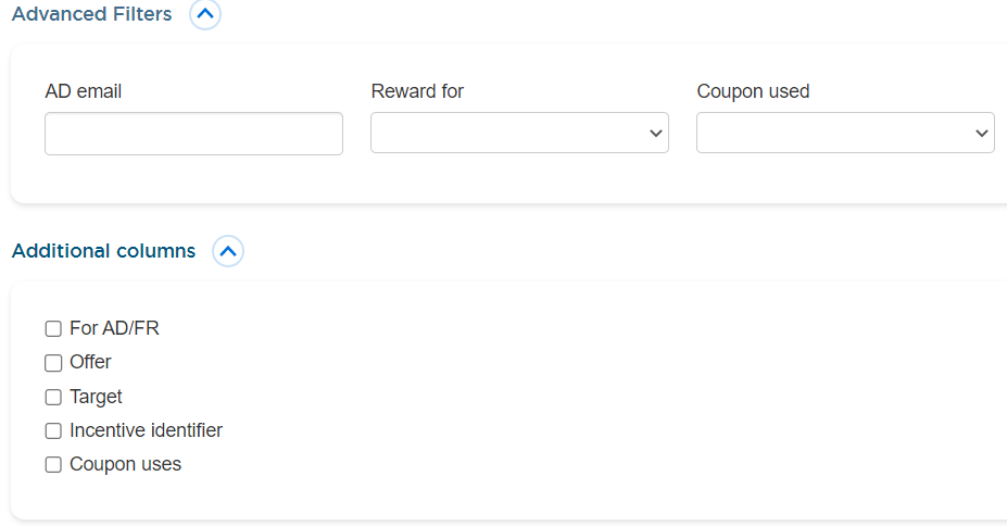 New Filters in the Reward Report