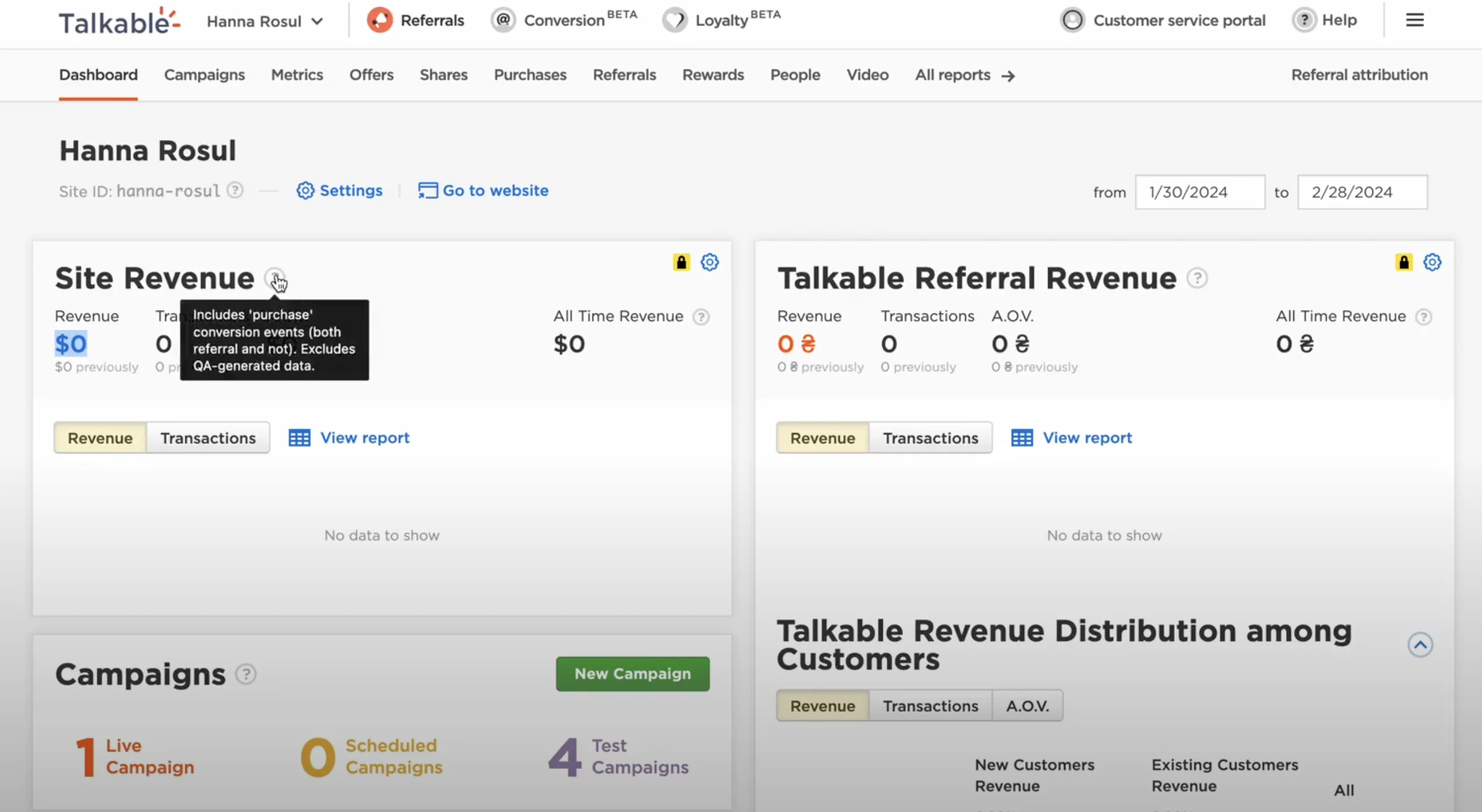 Exclude QA Data from Dashboard Tiles