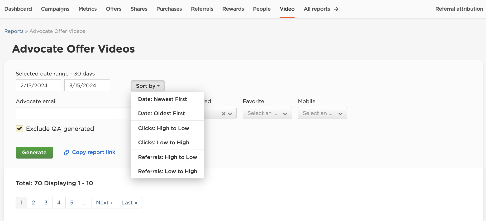 Talkable Video Stats