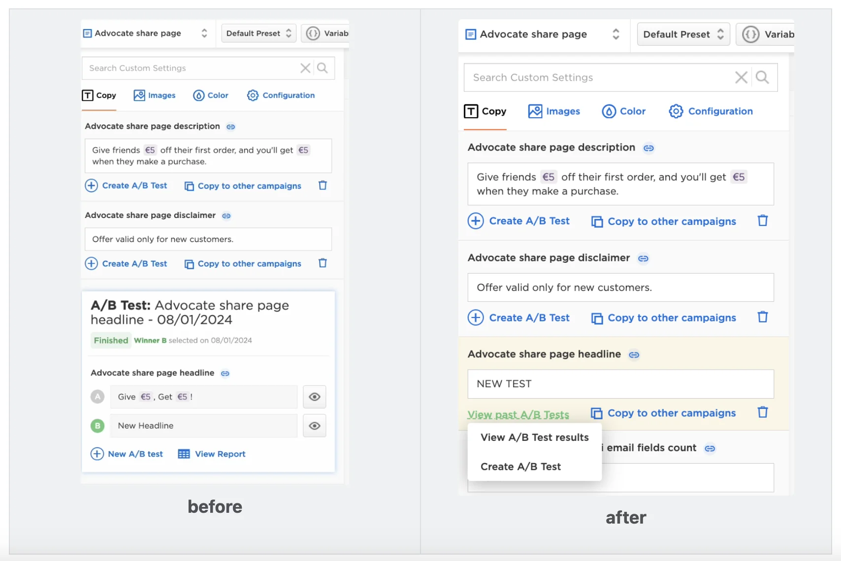 Enable Editing of Localizations for Finished A/B Tests