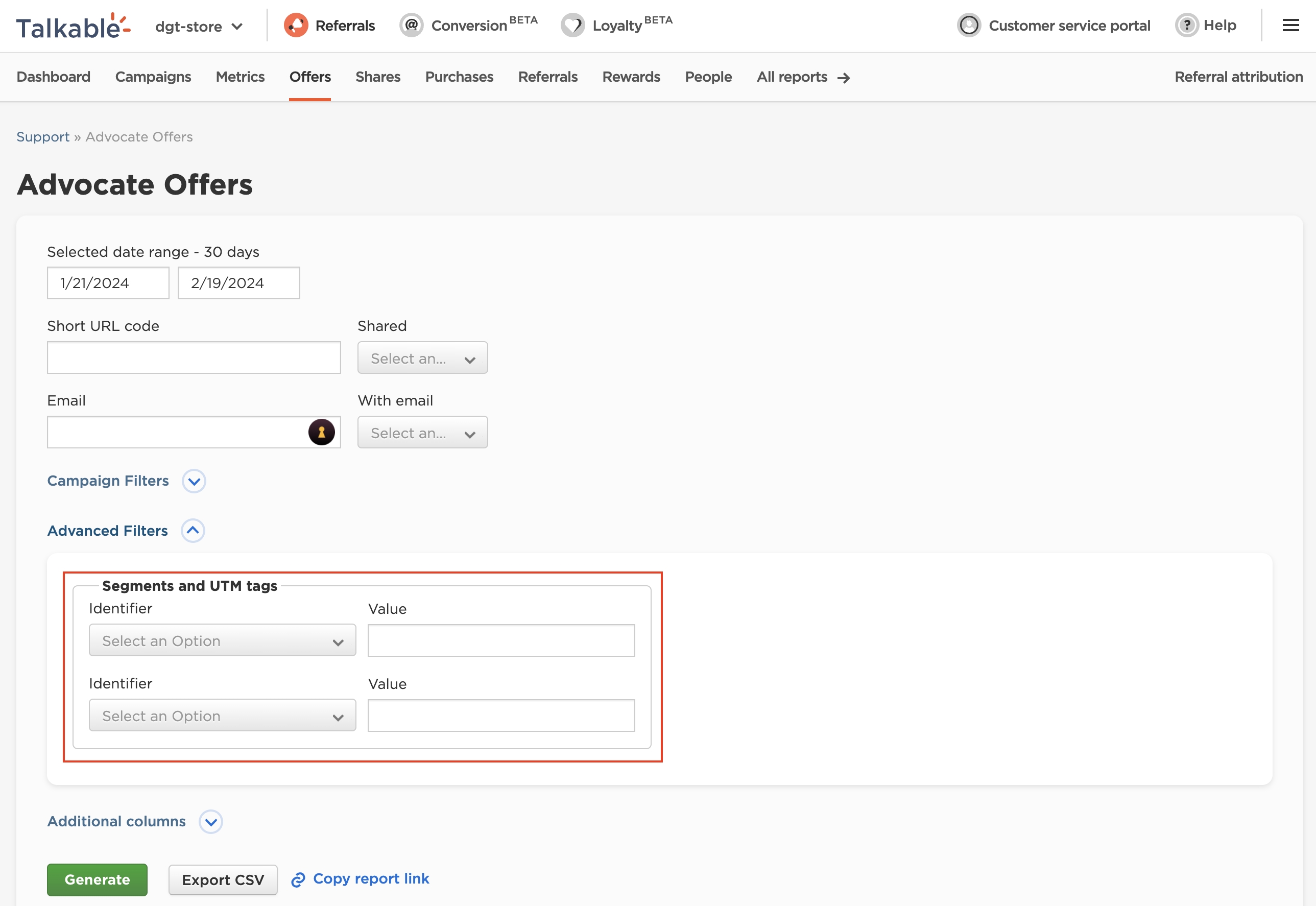 UTM Tags, Segments: Enhancement for Visibility of Data on Affiliate Member Origins