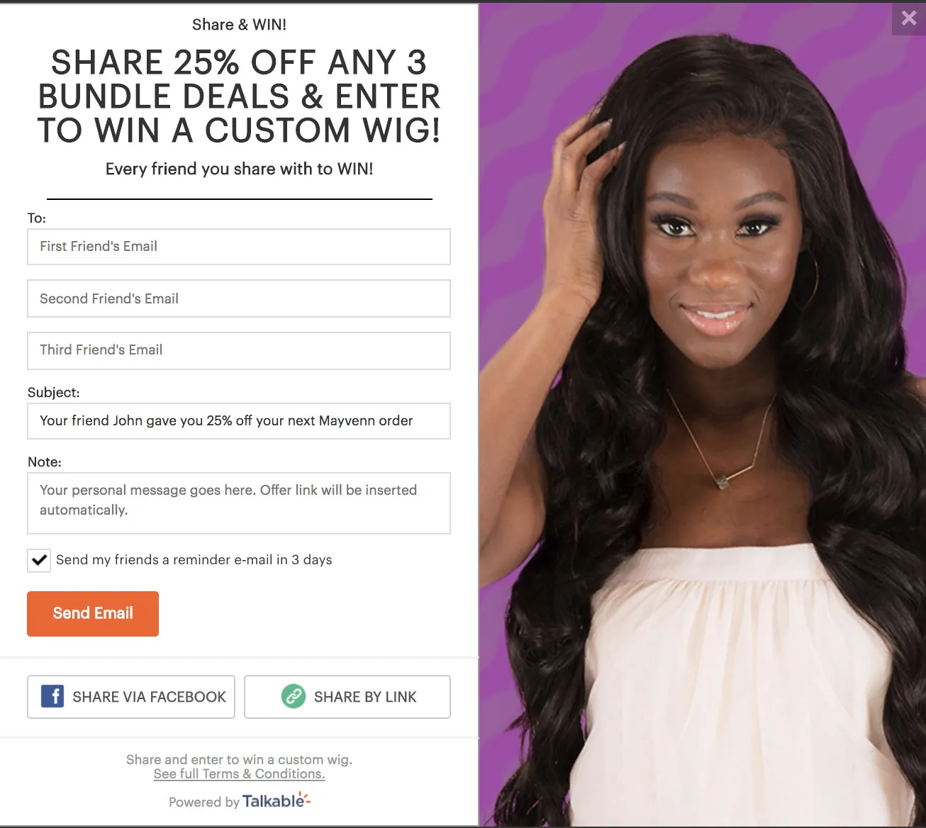 Referral program customer retention data
