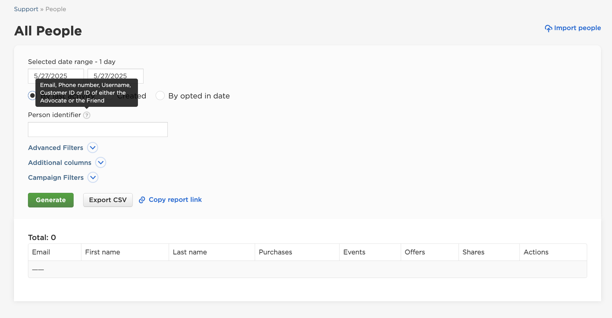 Smarter Reporting: Expanded Identifier Filters and Clearer Opt-In Labels